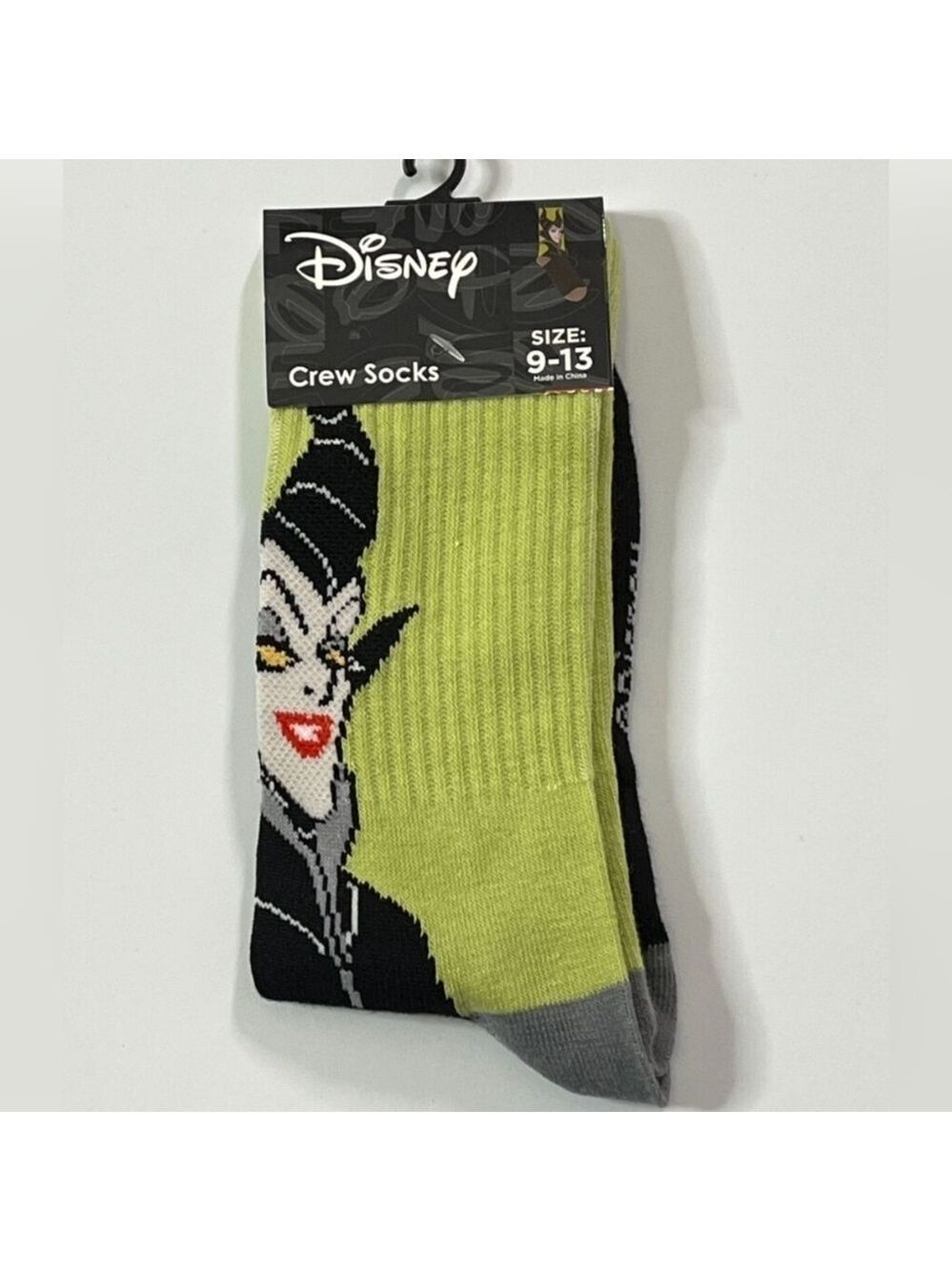 4/$25 Disney Maleficent Crew Socks Unisex New Novelty Crew Socks